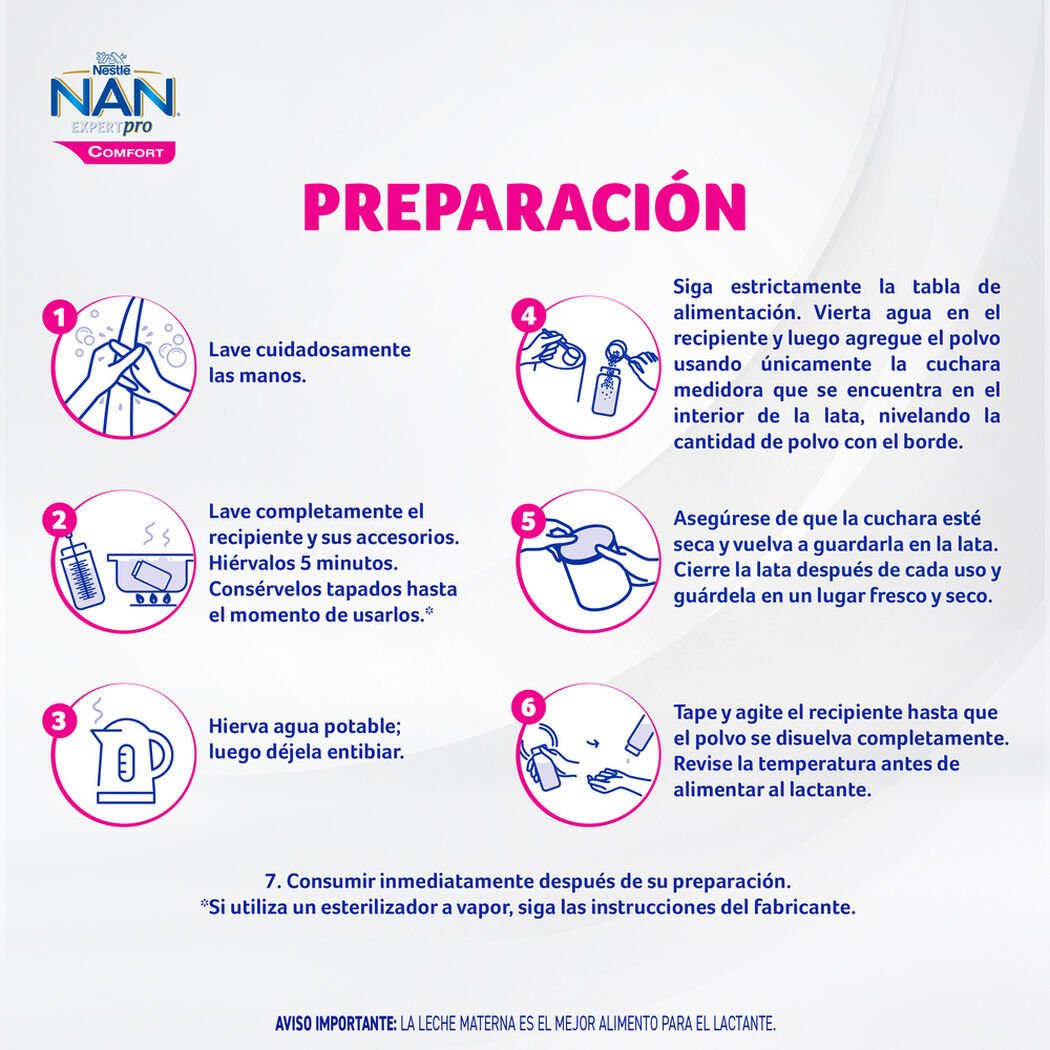 F&oacute;rmula Infantil Nan Expertpro Comfort Etapas 1 y 2 400 g, , large image number 4