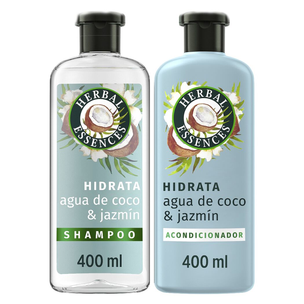 Shampoo Herbal Essences Agua de Coco y Jazmin 400mL +Acondicionador 400 mL, , large image number 0