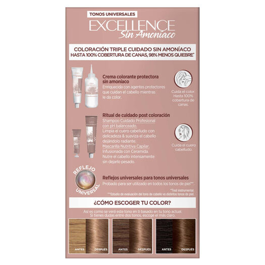 Tintura Excellence Sin Amoníaco 6 U Chocolate Puro Universal 1 un, , large image number 2