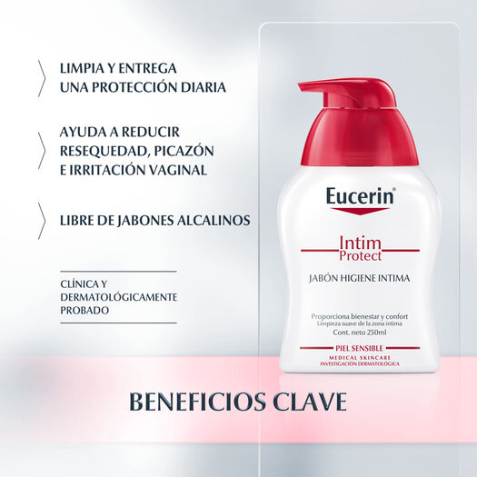 Jabón Líquido Eucerin Cuidado Íntimo 250 mL, , large image number 1