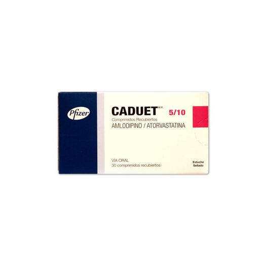 Caduet 5 mg/10 mg x 30 Comprimidos Recubiertos, , large image number 0