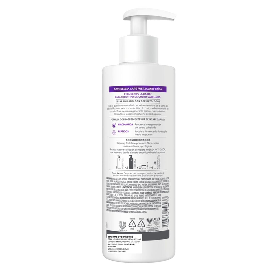 Dove Acondicionador Derma Care Fuerza Anti Ca&iacute;da 400 ml, , large image number 2