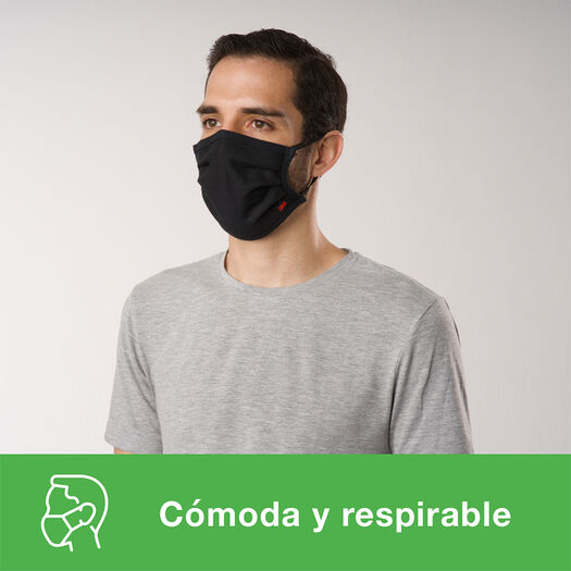 Mascarilla Reutilizable Negra. Nexcare, , large image number 3