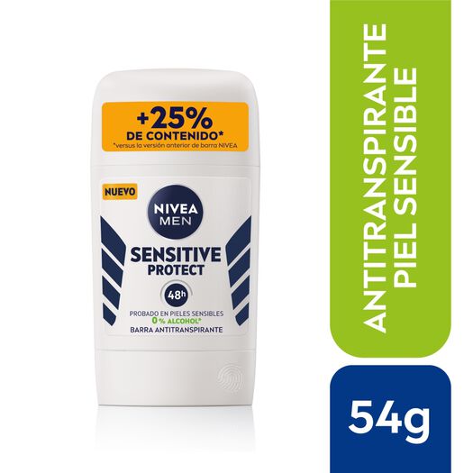 Desodorante NIVEA Barra Sensitive Masculino 54g, , large image number 0