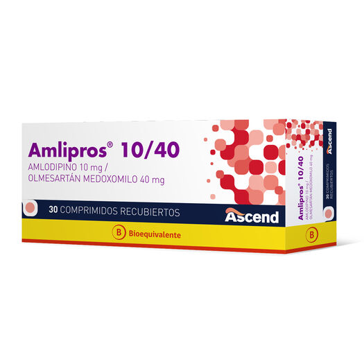 Amlipros 10/40 mg 30 Comprimidos Recubiertos, , large image number 0