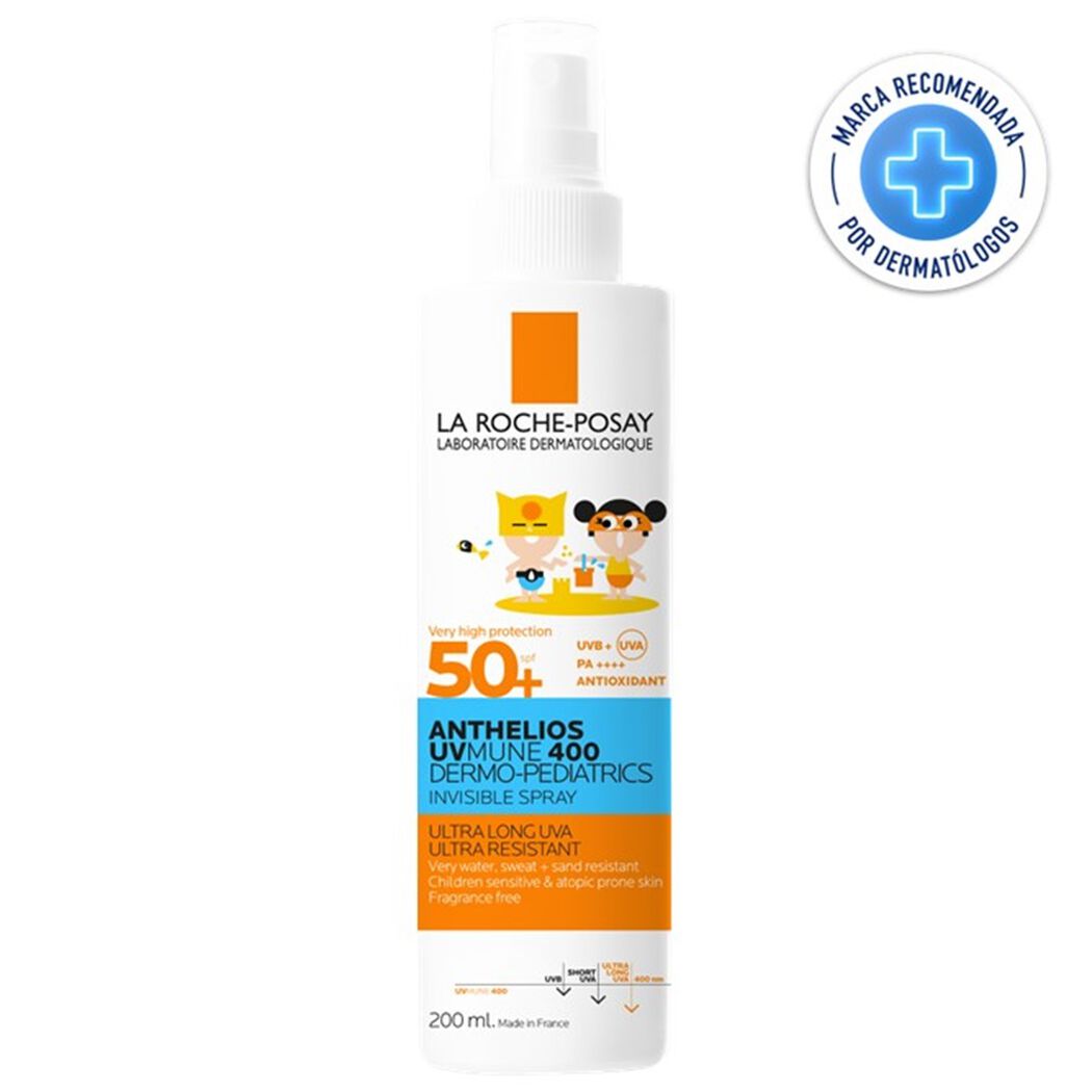 Protector Solar Niños Anthelios UV Mune 400 Dermo-Pediatrics Invisible Spray FPS 50+, , large image number 0