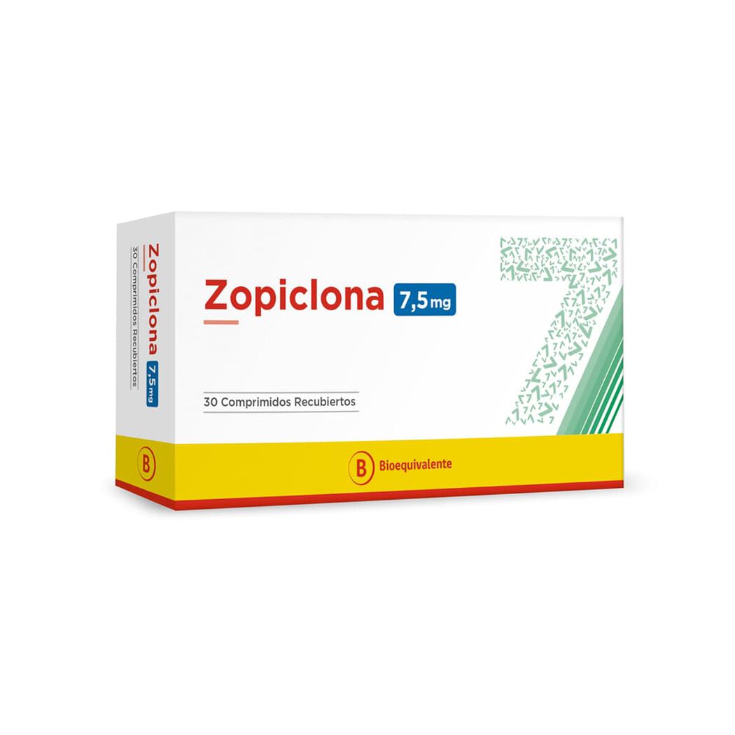 Zopiclona 7,5 mg x 30 Comprimidos Recubiertos, , large image number 0