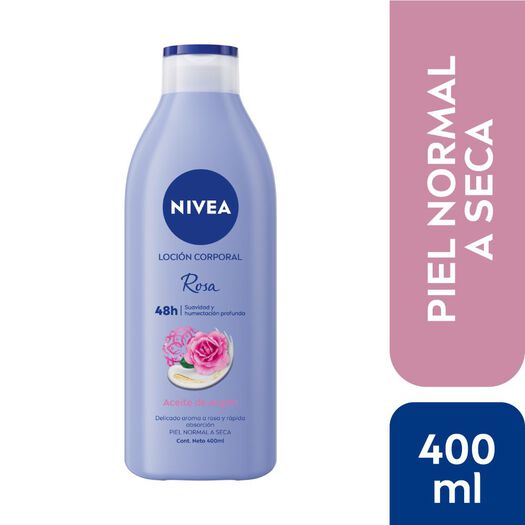 LOCIÓN CORPORAL NIVEA ROSA & ACEITE DE ARGÁN 400ML, , large image number 0