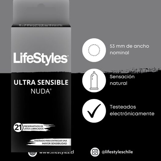 Lifestyles Nude Preservativo 21un., , large image number 1