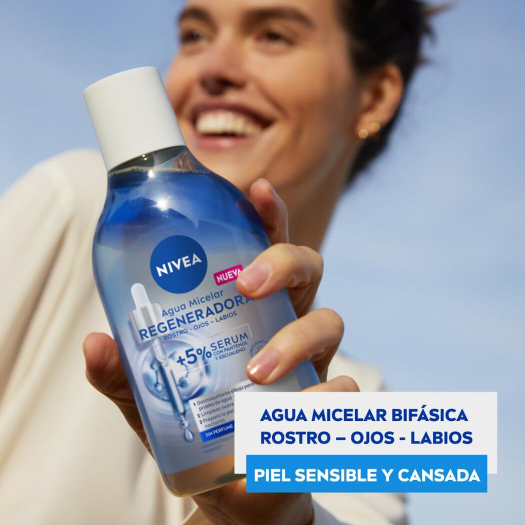 Agua Micelar Bifásica Nivea Regeneradora 400 mL, , large image number 2