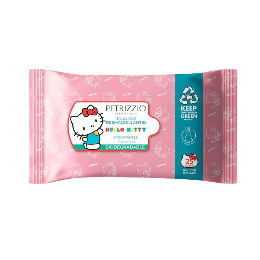 Toallitas Desmaquillantes Biodegradable Rosas Hello Kitty, , large image number 0