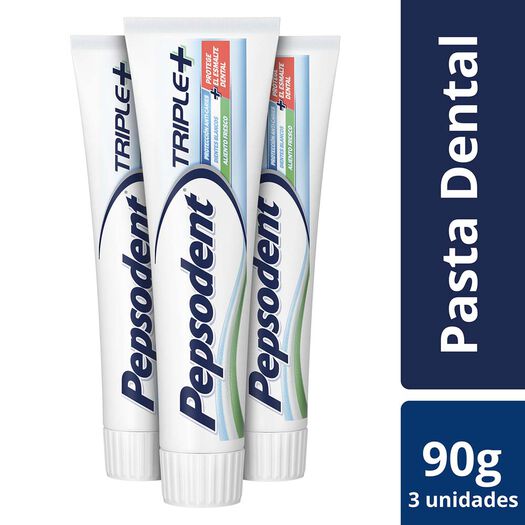 Pepsodent Pasta Dental Triple 90 g x 3 Unidades, , large image number 0