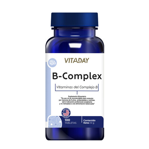 Vitaday B-Complex 100 Tabletas, , large image number 0