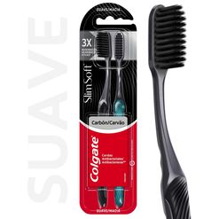 Cepillo de Dientes Colgate Slim Soft Carbón Suave 2 un