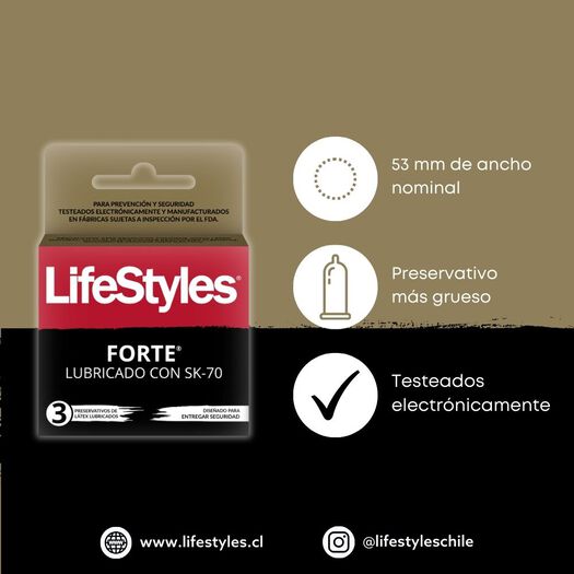 Lifestyles Extra Resistente x 3 Unidades, , large image number 1