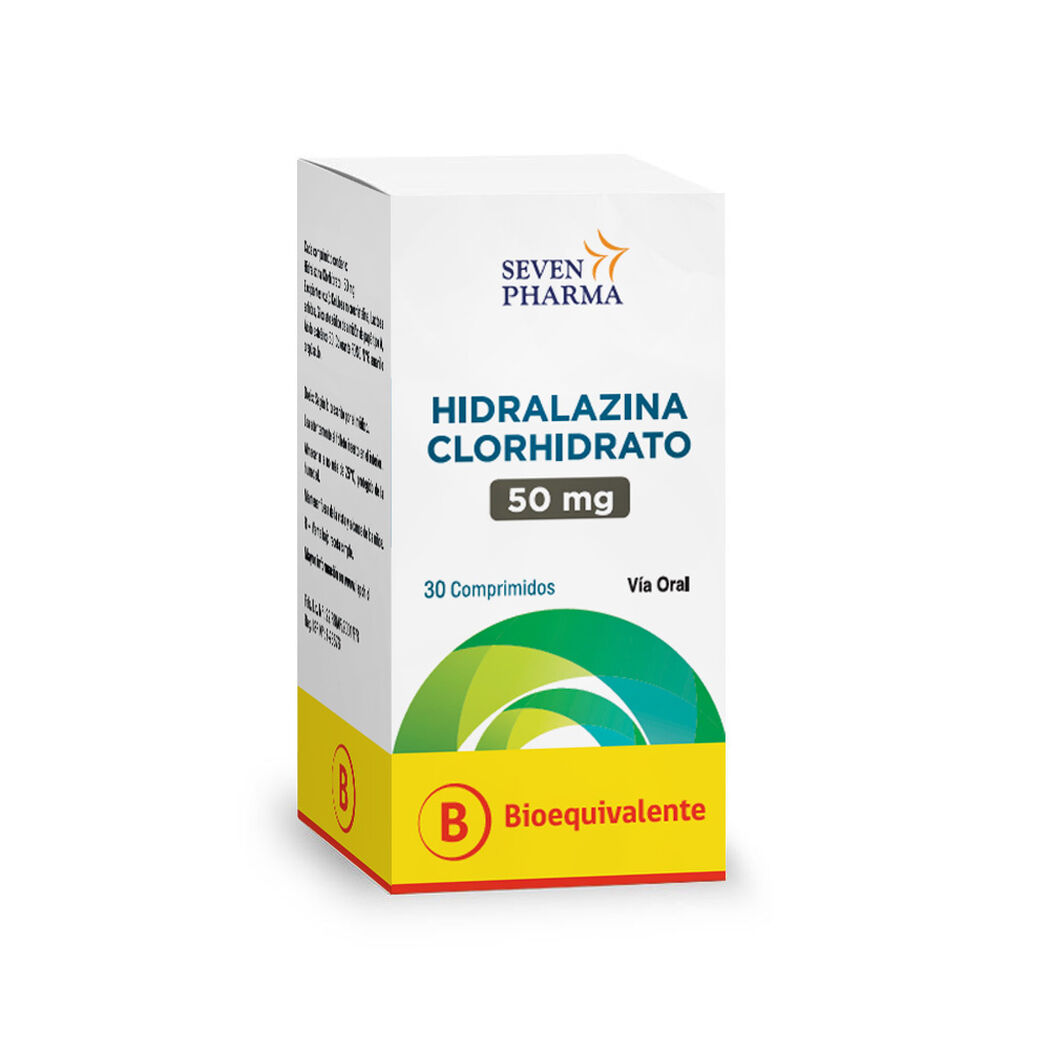 Hidralazina Clorhidrato 50 mg x 30 Comprimidos, , large image number 0