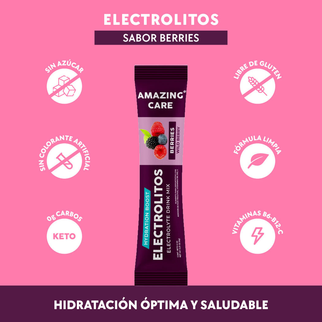 Electrolitos Amazing Care Berries Sticks 12 un, , large image number 3