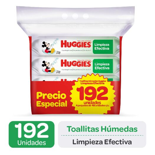 Pack Toallas Húmedas Limpieza Efectiva 192un, , large image number 0
