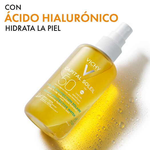 Vichy Agua De Protección Solar Capital Soleil Hidratante FPS 50+ x 200 mL, , large image number 2