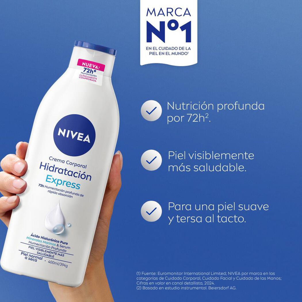 Crema Corporal Nivea Hidratación Express 400 mL, , large image number 1