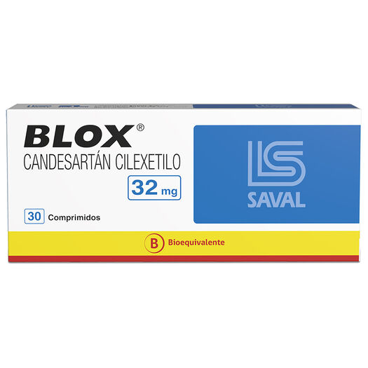 BLOX Candesartán cilexetilo 32 mg 30 comprimidos, , large image number 0
