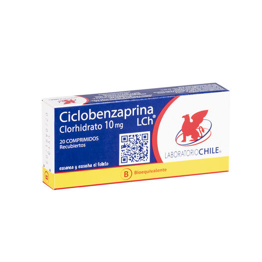 Ciclobenzaprina 10 mg x 20 Comprimidos Recubiertos CHILE, , large image number 0