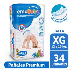 Pañales Emubaby Premium XG 34 un