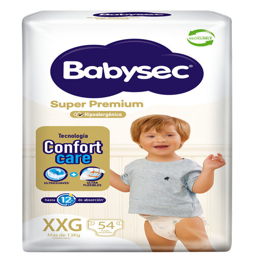 Pañales Babysec Super Premium XXG 54 un, , large image number 1