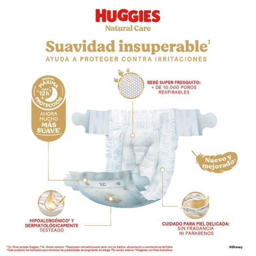 Pañal Huggies Natural Care M 70 Un, , large image number 1