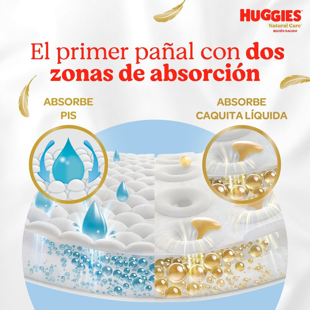Pa&ntilde;ales Huggies Natural Care Recien Nacido 34 un, , large image number 2