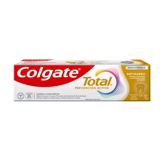 Pasta Dental Colgate Total Antisarro, con Flúor, 90GR, , large image number 1