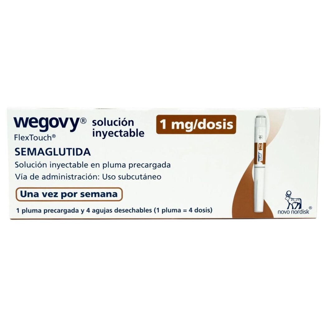 Wegovy Semaglutida 1mg/dosis Inyectable 1 Pluma Prellenada, , large image number 0