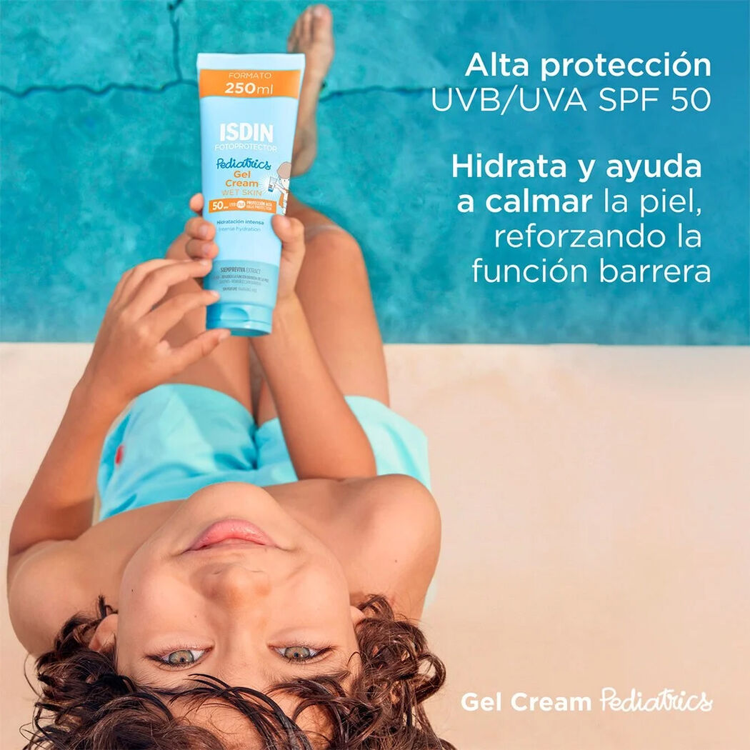 Protector Solar Isdin Pediatrics Gel Cream Wet Skin SPF50 250 mL, , large image number 1