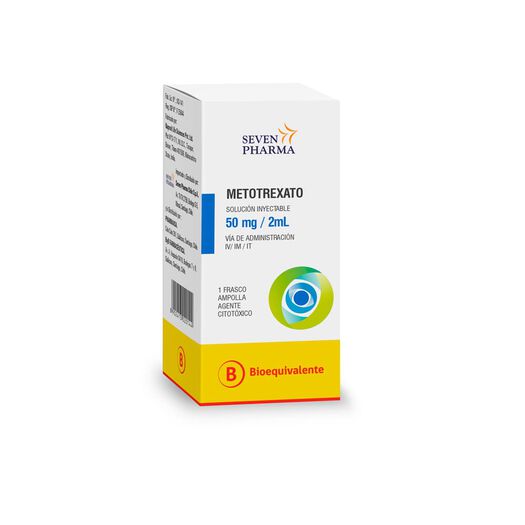 Metotrexato 50 mg/2 ml x 1 Ampolla Solución Inyectable SEVEN PHARMA CHILE SPA, , large image number 0