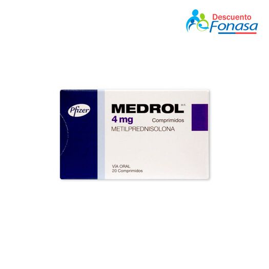 Medrol 4 mg x 20 Comprimidos, , large image number 0