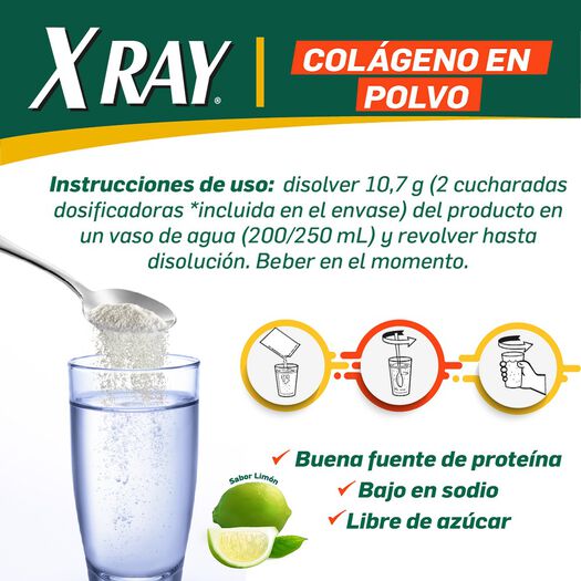 X Ray Colágeno Doypack Polvo Sabor Limón 321 G, , large image number 1