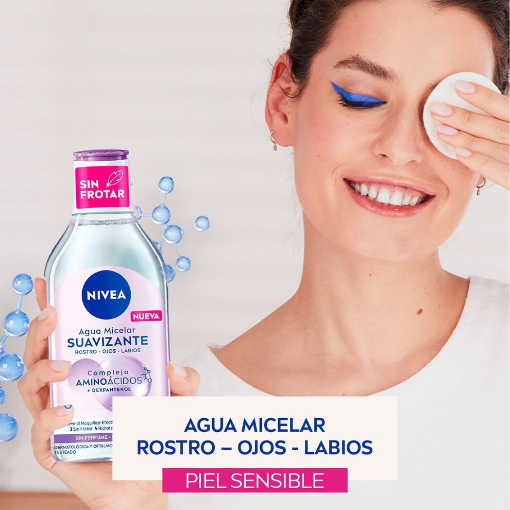 Agua Micelar Nivea Facial 3 en 1 Piel Sensible 400 ml, , large image number 2
