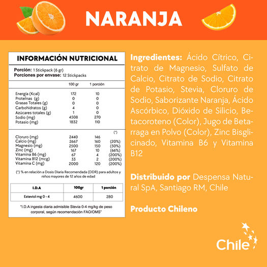 Amazing Care Naranja Sticks 72 Gr, , large image number 4