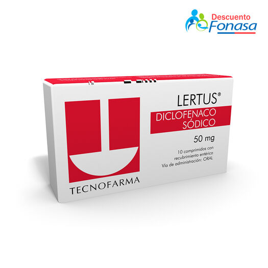 Lertus 50 mg x 10 Comprimidos con Recubrimiento Entérico, , large image number 0