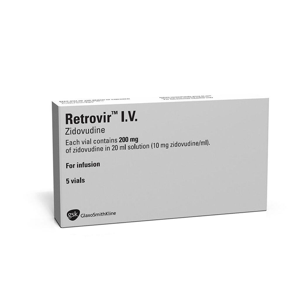Retrovir AZT 200 mg Caja 5 Ampollas 20 mL, , large image number 0