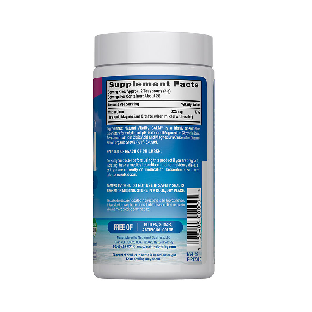 Natural Vitality Calm Magnesio sabor Frambuesa Lim&oacute;n 113g, , large image number 1