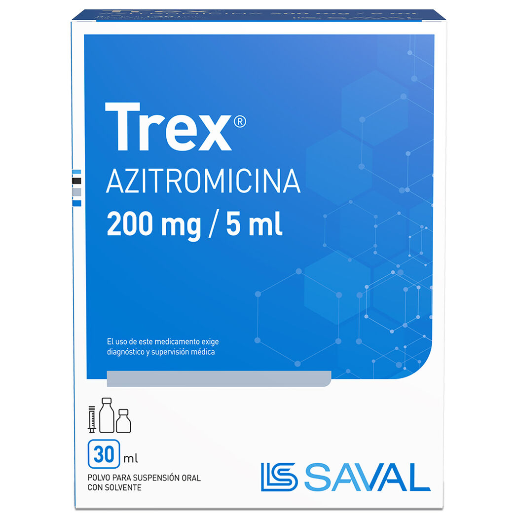 Trex 200 mg/5 ml x 30 ml Polvo para Suspensión Oral con Solvente, , large image number 0
