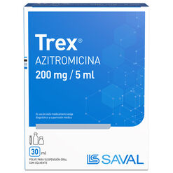 Trex 200 mg/5 ml x 30 ml Polvo para Suspensión Oral con Solvente