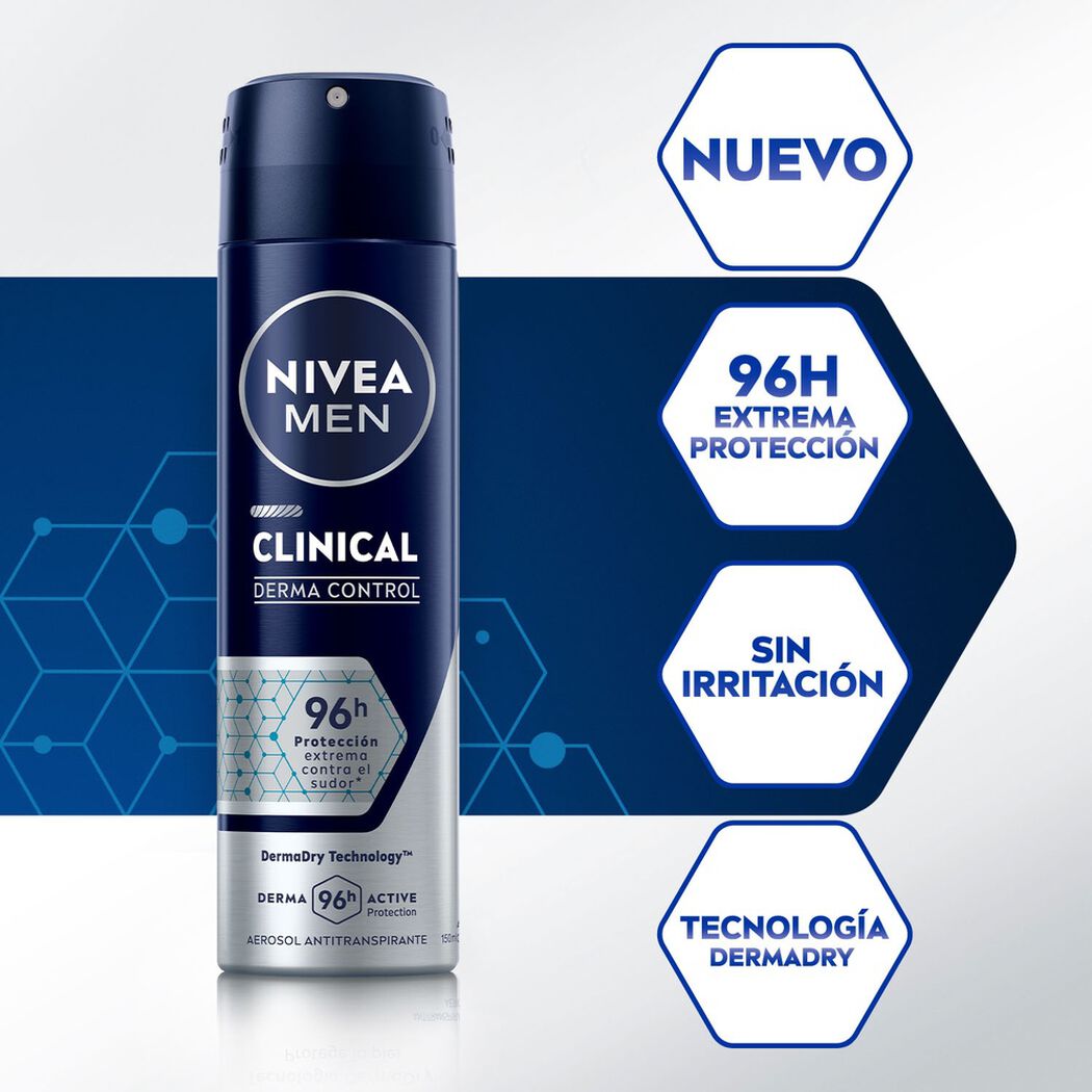 Desodorante Antitranspirante NIVEA MEN Derma Protect Clinical Spray 150 ml, , large image number 1