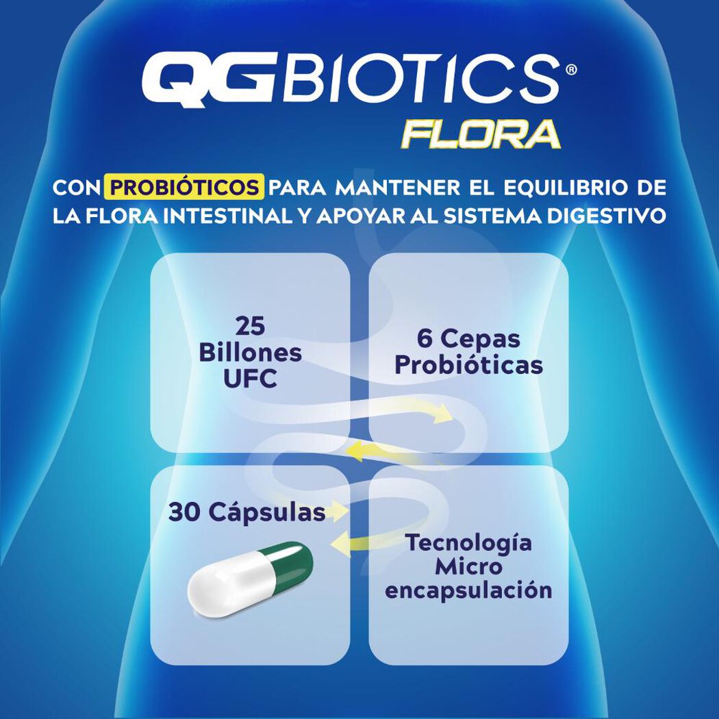 QGBiotics Flora x 30 cápsulas, , large image number 3