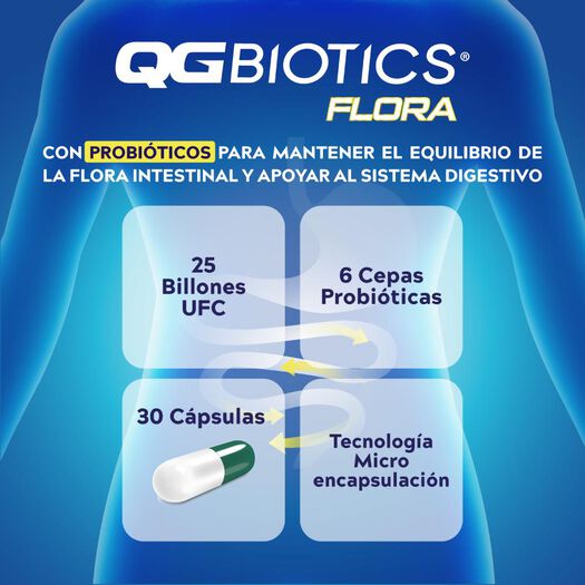 QGBiotics Flora x 30 cápsulas, , large image number 3