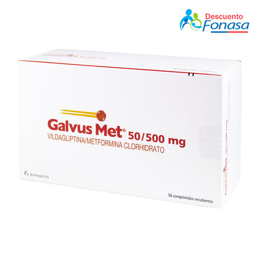 Galvus Met 50 mg/500 mg x 56 Comprimidos Recubiertos, , large image number 0