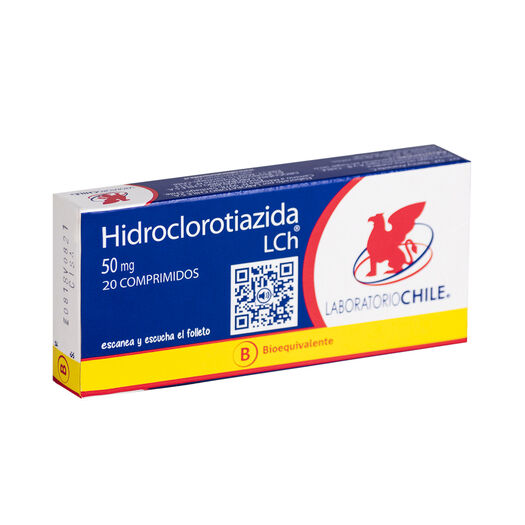 Hidroclorotiazida 50 mg x 20 Comprimidos CHILE, , large image number 0