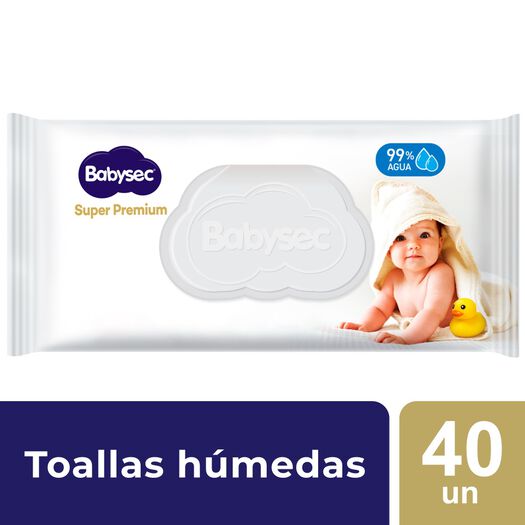 Babysec Toallitas Humedas Super Premium x 40 Unidades, , large image number 0