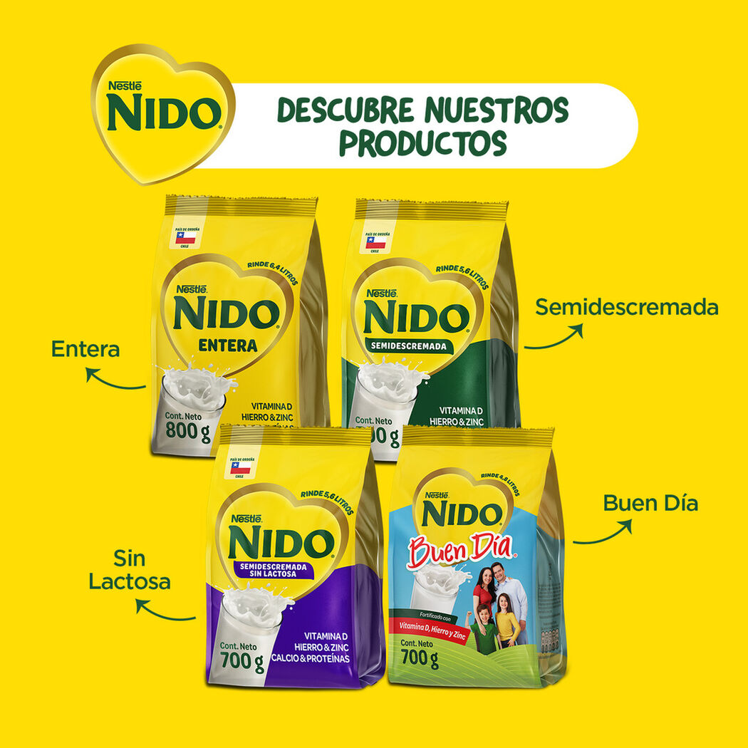 Leche en Polvo Nido Entera 800g , , large image number 3